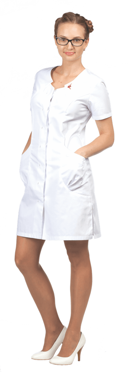 Медицинский халат женский белый МИЛАНА, "Доктор Стиль"