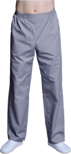 Медицинские брюки мужские на резинке (серый)