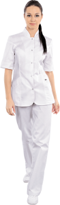 Медицинская блуза женская белая Сандра, "Доктор Стиль"