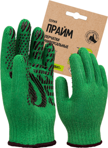 Перчатки х/б с ПВХ ПРАЙМ СПЕЦ-SB® зеленые