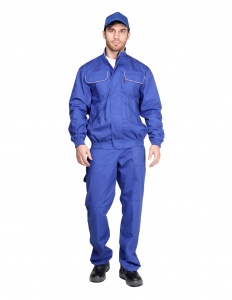 Летний костюм рабочий "Навигатор-1" (куртка + брюки) синий мужской