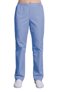 Медицинские брюки женские на резинке (голубой), "Доктор Стиль"