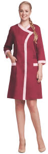 Летний халат рабочий САКУРА красный женский