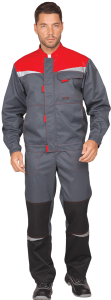 Летний костюм рабочий КМ-10 ЛЮКС серый мужской