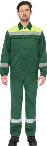 Летний костюм рабочий МАСТЕР ЛЮКС зеленый мужской