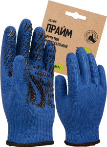 Перчатки х/б с ПВХ ПРАЙМ СПЕЦ-SB® синие