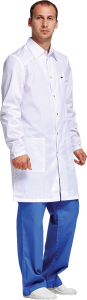 Медицинский халат мужской белый Силуэт, "Доктор Стиль"