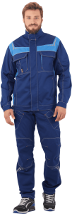 Летняя куртка рабочая ПЕРФЕКТ синяя мужская