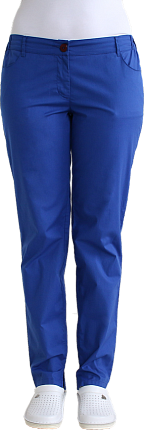 Медицинские брюки женские СЛИМ (василек)