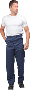 Летние брюки рабочие усиленные т/синие мужские
