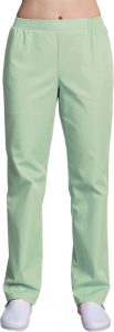Медицинские брюки женские на резинке (зеленый лист), "Доктор Стиль"