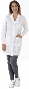 Медицинский халат Джульетта женский белый (шапочка в подарок), "Доктор Стиль"