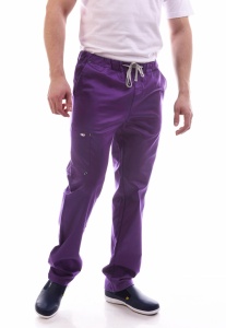 Медицинские брюки мужские фиолет Софт, "Доктор Стиль"