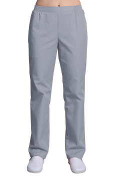Медицинские брюки женские на резинке (серый)