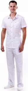 Медицинская блуза белая мужская Терапи, "Доктор Стиль"