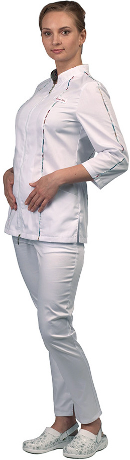 Медицинская блуза женская белая Темпа, "Доктор Стиль"