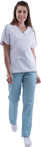 Медицинская блуза белая женская РАДУГА