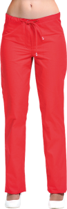 Медицинские брюки женские со шнуром (красный)