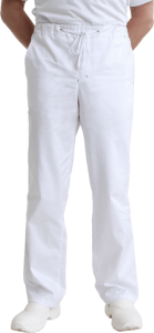 Медицинские брюки мужские СОФТ на шнурке (белый), "Доктор Стиль"