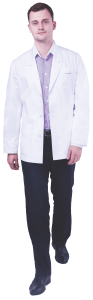 Медицинская блуза белая мужская Артём, "Доктор Стиль"