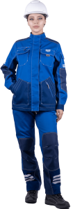 Летняя куртка рабочая ЭДВАНС синяя женская