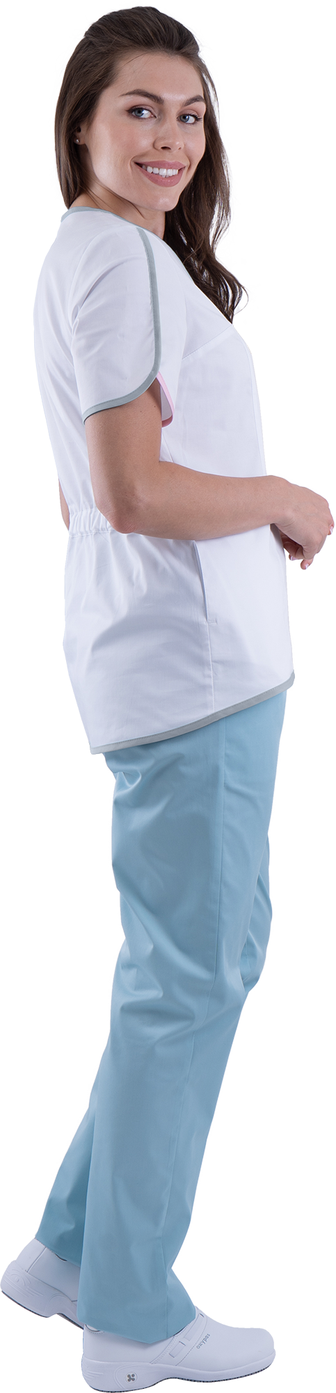 Медицинская блуза белая женская РАДУГА