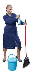 Летний халат рабочий тк. диагональ, синий женский