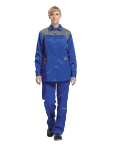 Летний костюм рабочий "Лада" синий + серый женский