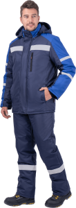 Куртка рабочая РОУД утеплённая мужская т.синий+василек