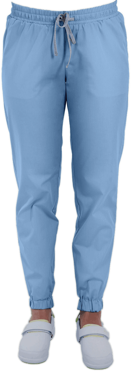Медицинские брюки женские голубые Релакс, "Доктор Стиль"