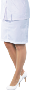 Юбка медицинская (цвет белый), "Доктор Стиль"