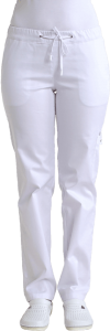 Медицинские брюки женские Софт белые, "Доктор Стиль"