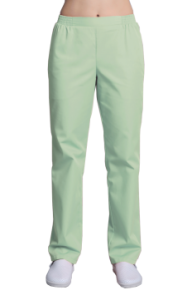 Медицинские брюки женские на резинке (зеленый), "Доктор Стиль"
