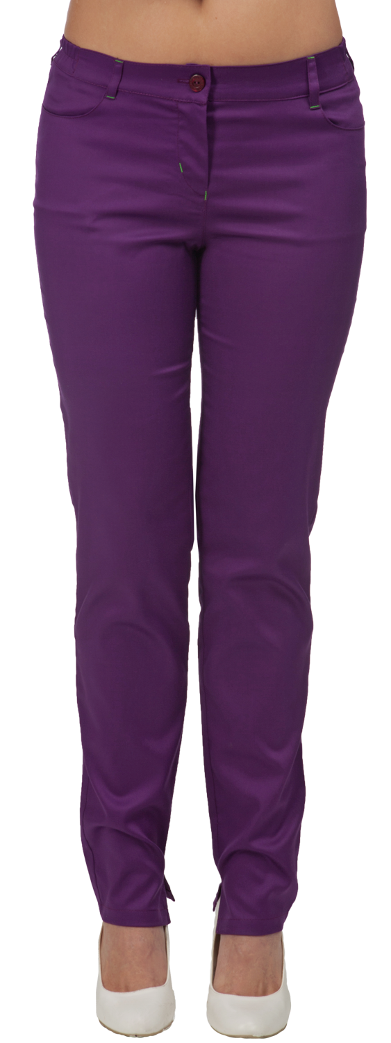 Медицинские брюки женские СЛИМ (фиолетово-зеленый)