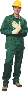 Летний костюм рабочий "Вымпел-1", зеленый мужской