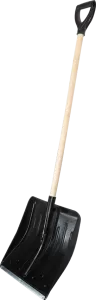 Лопата пластмассовая с оцинкованной планкой черенком и V ручкой 430х490