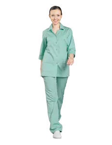 Медицинская блуза женская ЛАЙМ (зеленый), "Доктор Стиль"