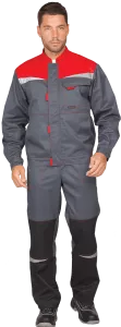 Летний костюм рабочий КМ-10 ЛЮКС серый мужской