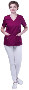 Медицинская блуза женская фиолет Терра, "Доктор Стиль"