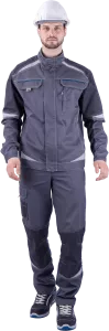 Летняя куртка рабочая "ТУРБО SAFETY" серая мужская