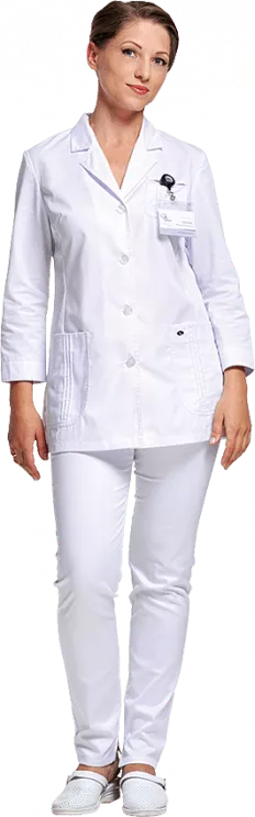 Медицинская блуза женская белая АРТ, "Доктор Стиль"