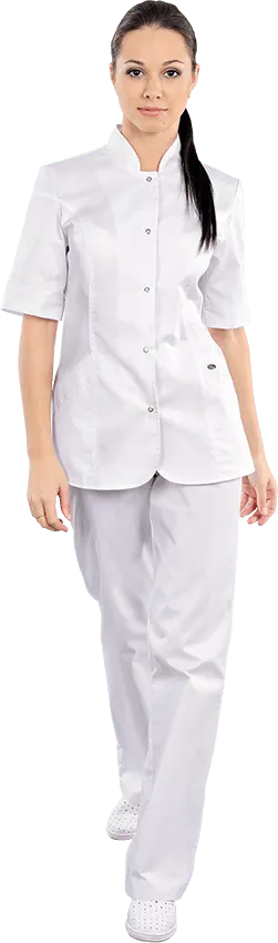 Медицинская блуза женская белая Сандра, "Доктор Стиль"