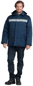 Куртка рабочая ЕВРОТЕЛОГРЕЙКА утеплённая т/синяя мужская