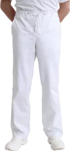 Медицинские брюки мужские СОФТ на шнурке (белый), "Доктор Стиль"