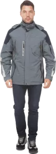 Летняя куртка-штормовка рабочая РЕСПЕКТ серая мужская