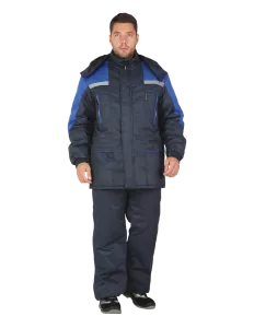Куртка рабочая СПЕЦ т/синяя+василек мужская