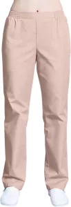 Медицинские брюки женские на резинке (крем), "Доктор Стиль"