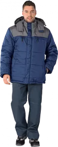 Куртка рабочая ШАТЛ утеплённая синий+серый мужская