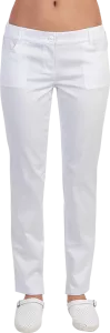Медицинские брюки женские СЛИМ (белый), "Доктор Стиль"