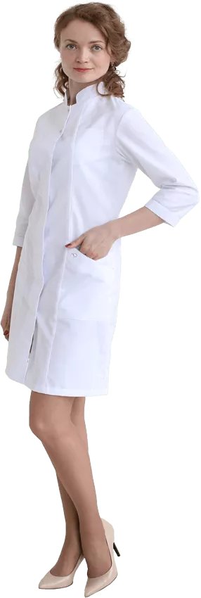 Медицинский халат женский белый КАПРИЗ, "Доктор Стиль"